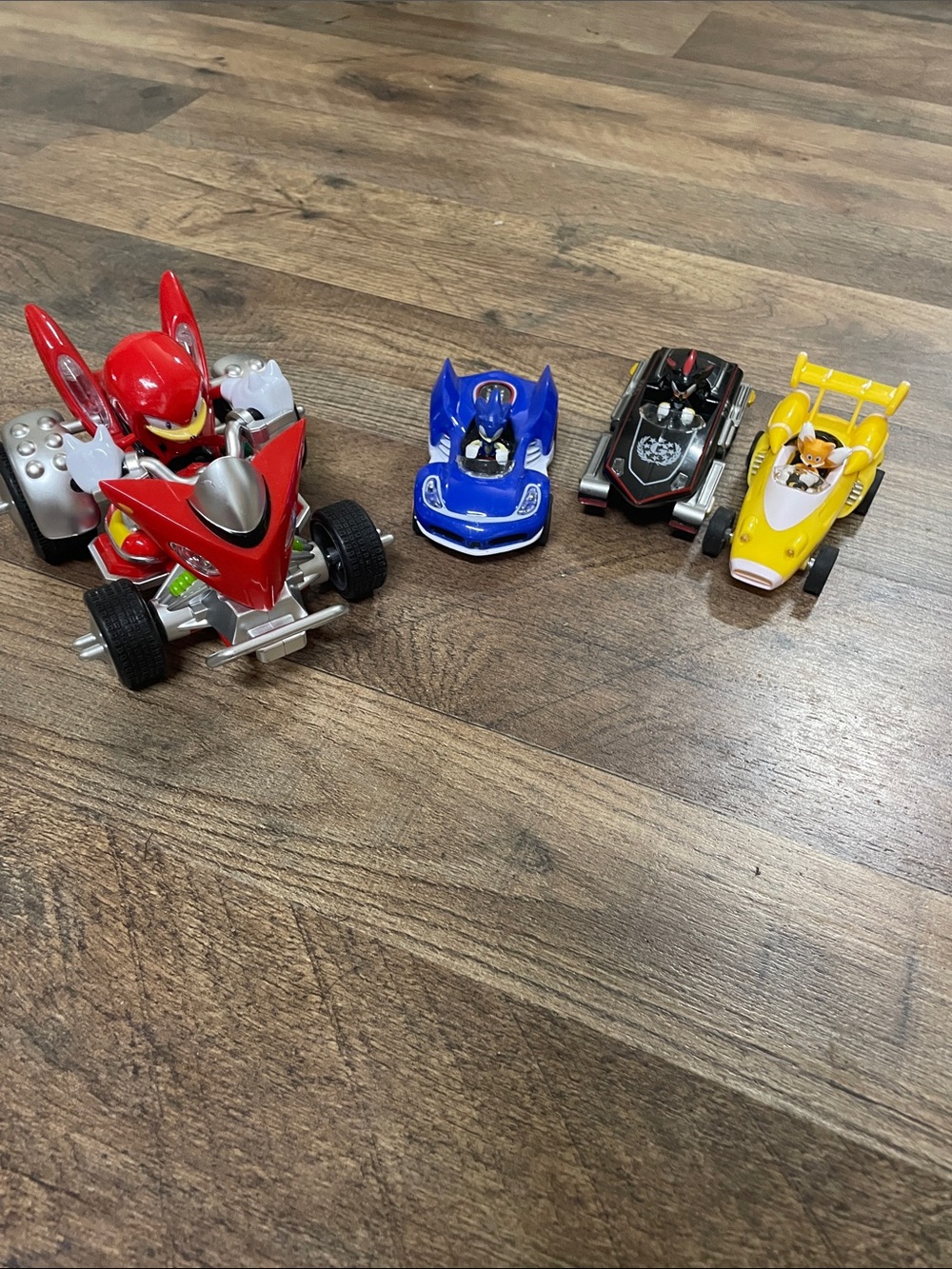 Sonic pull back Racing Toy Car Set - Red, Blue, Black, Yellow
